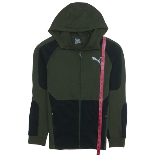 Puma Men’s Green Full Zip Hoodie Size M Sportswear