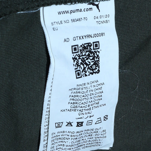 Puma Men’s Green Full Zip Hoodie Size M Sportswear