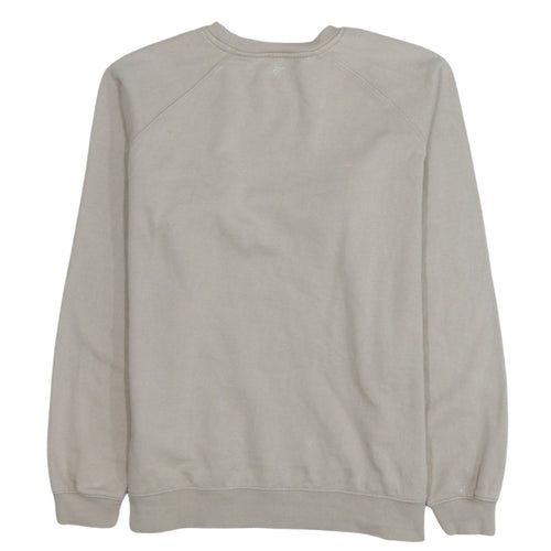 Reebok Women Beige Crew Neck Pullover Sweatshirt Size M