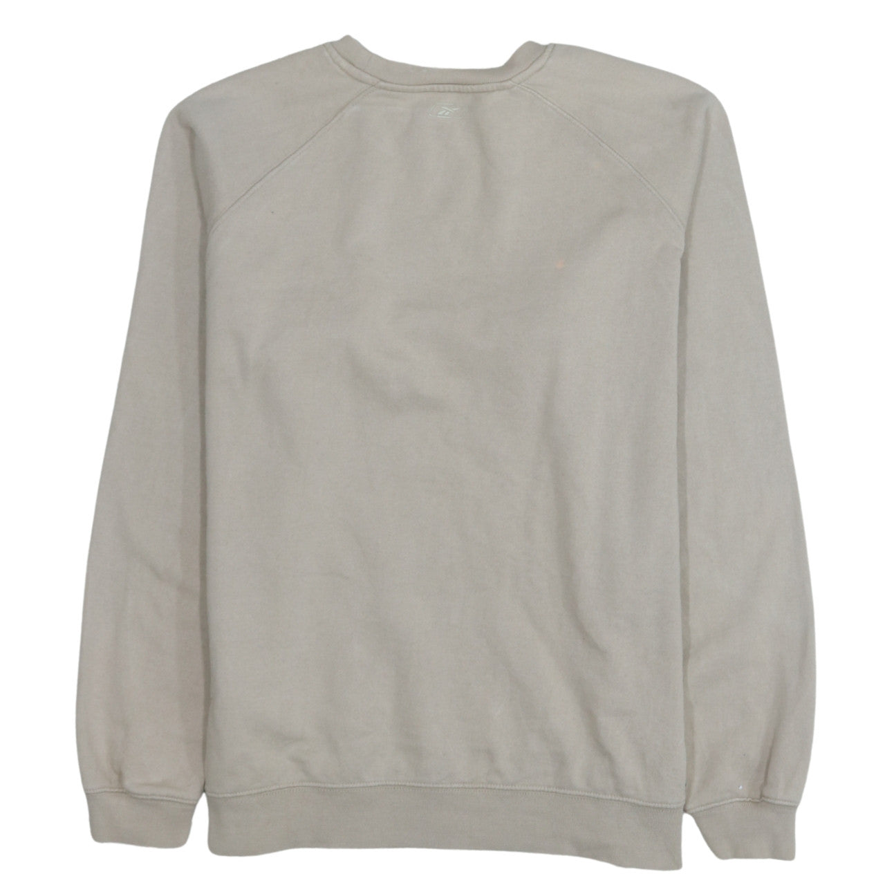 Reebok Women Beige Crew Neck Pullover Sweatshirt Size M