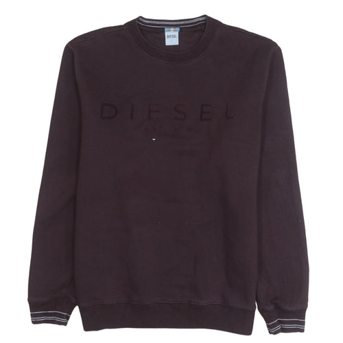 Diesel Men's Brown Crew Neck Sweatshirt L Cotton Blend