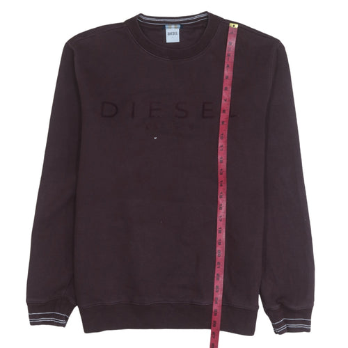 Diesel Men's Brown Crew Neck Sweatshirt L Cotton Blend