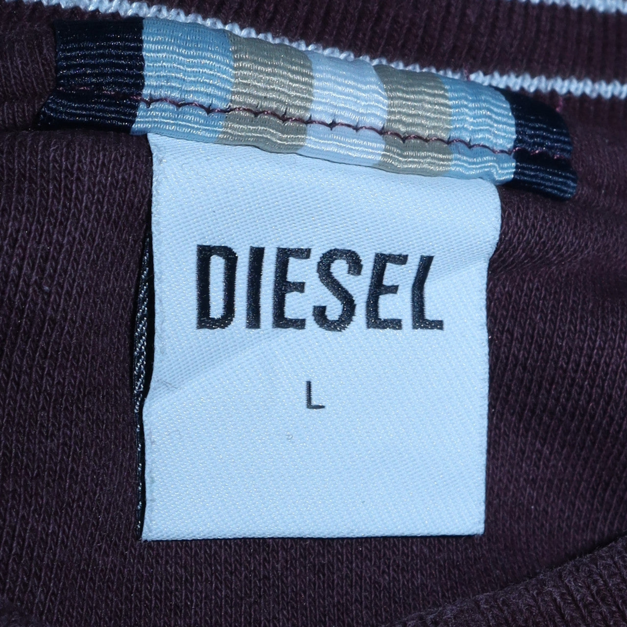 Diesel Men's Brown Crew Neck Sweatshirt L Cotton Blend