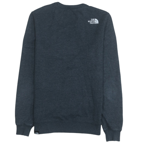 The North Face Men Blue Pullover Sweatshirt S Regular Fit Crew Neck