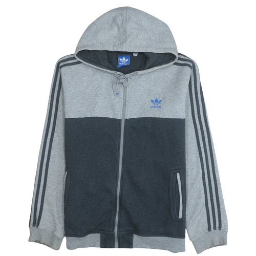 Adidas Men's Grey Full Zip Hoodie Size M Regular Fit