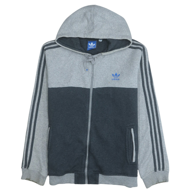 Adidas Men's Grey Full Zip Hoodie Size M Regular Fit