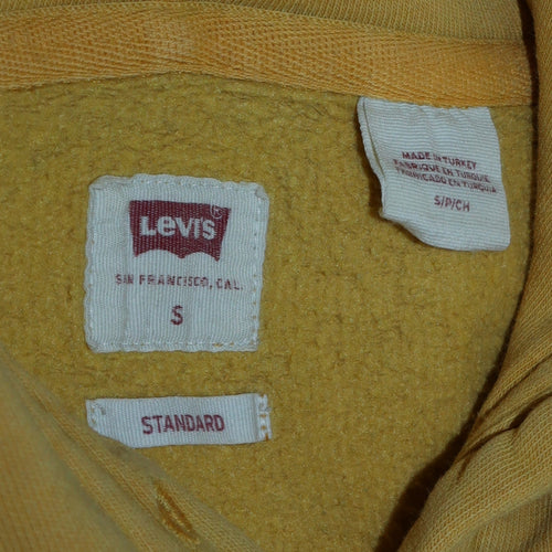 Levi's Men's Yellow Logo Pullover Hoodie Size S