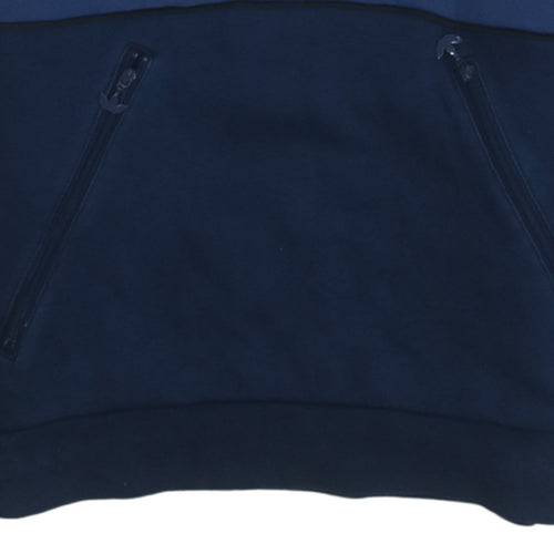 Adidas Men's Blue XS Hoodie 1/2 Zip Pullover Logo Fleece