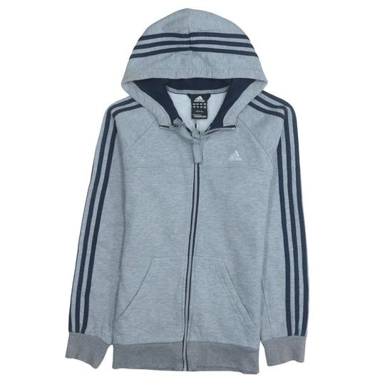 Adidas Men’s Grey Full Zip Hoodie Small Regular Fit Sportswear