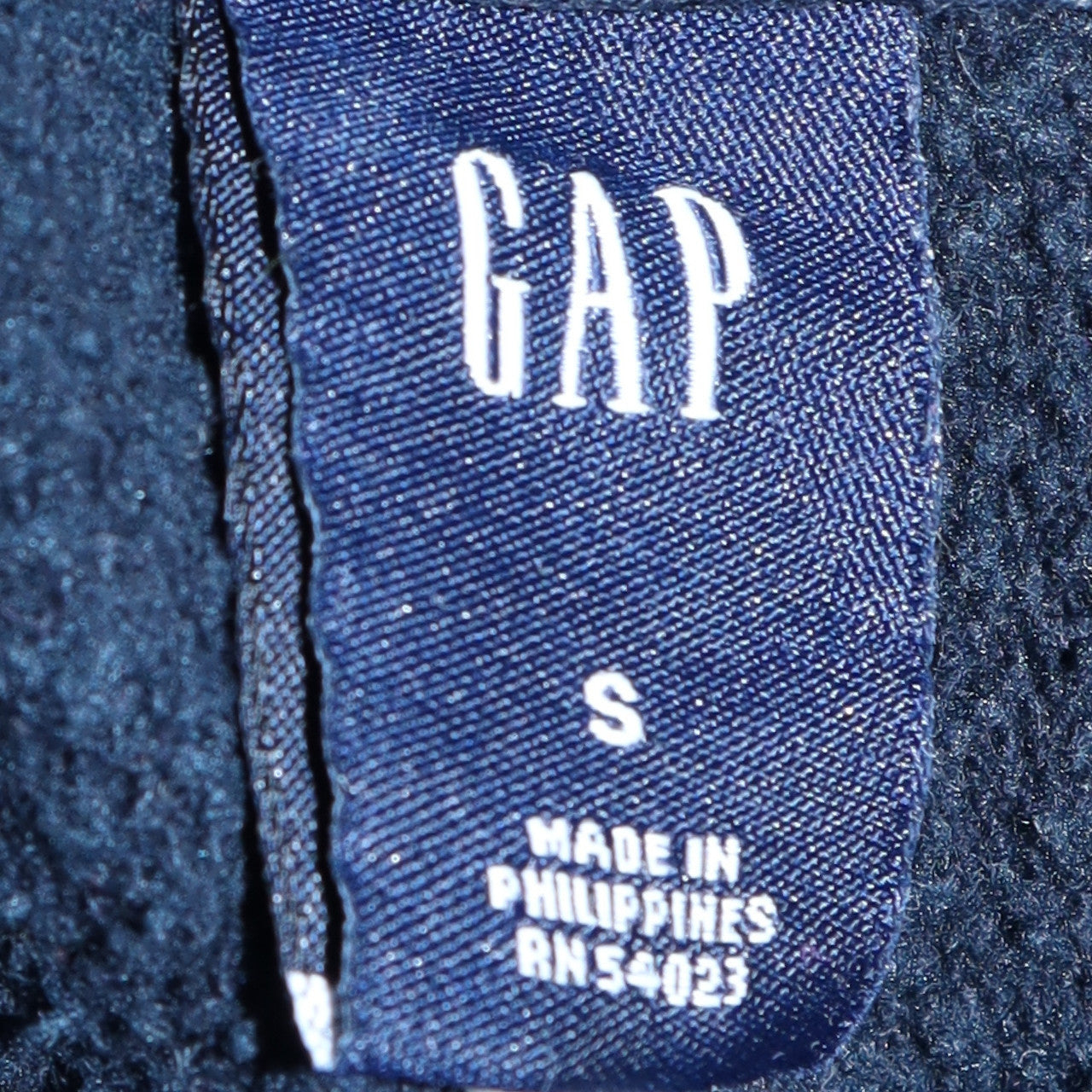 GAP Women Navy Blue Pullover Hoodie S Logo Embroidered Casual