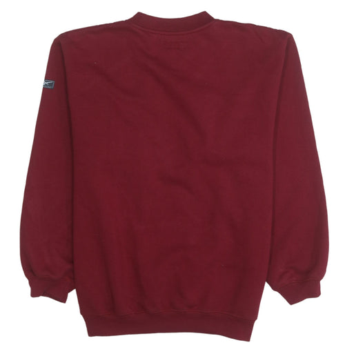 Reebok Boys Red Pullover Fleece Sweatshirt 14-15 Years Logo Crew Neck