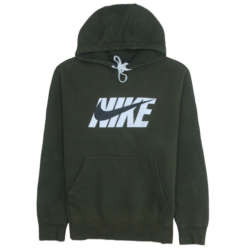 Nike Men’s Green Pullover Hoodie M Regular Fit Graphic Logo Sweatshirt
