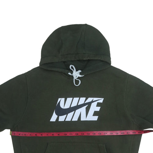 Nike Men’s Green Pullover Hoodie M Regular Fit Graphic Logo Sweatshirt