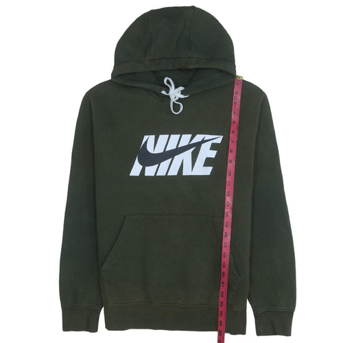Nike Men’s Green Pullover Hoodie M Regular Fit Graphic Logo Sweatshirt
