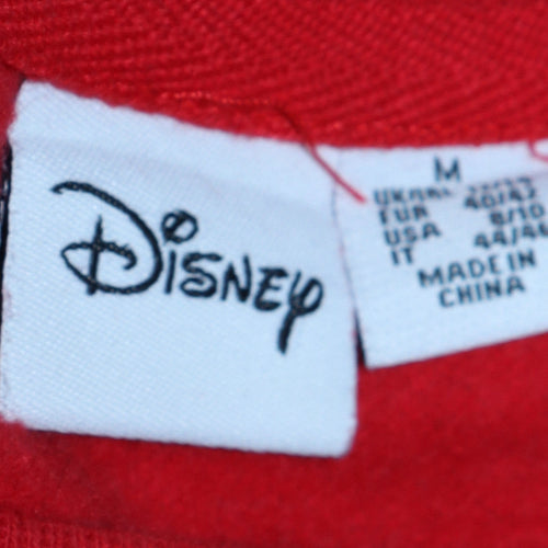 Disney Women Red Mickey Mouse Christmas Pullover Sweatshirt UK 12/14
