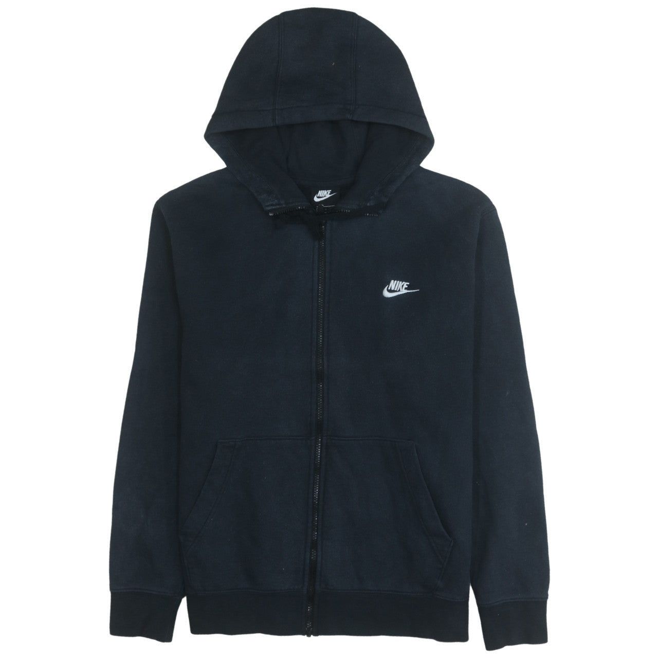 Nike Men's Black Full Zip Fleece Hoodie Size L Regular Fit