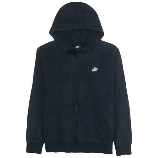 Nike Men's Black Full Zip Fleece Hoodie Size L Regular Fit