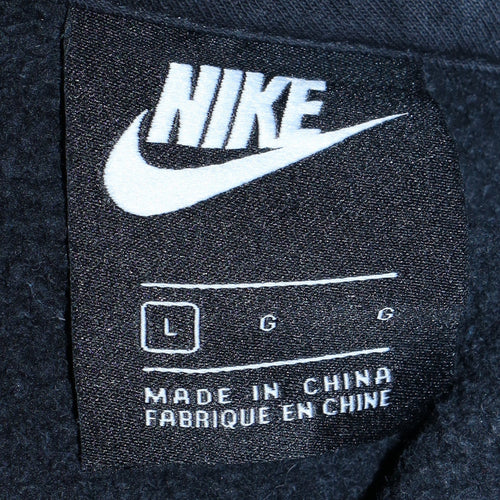 Nike Men's Black Full Zip Fleece Hoodie Size L Regular Fit
