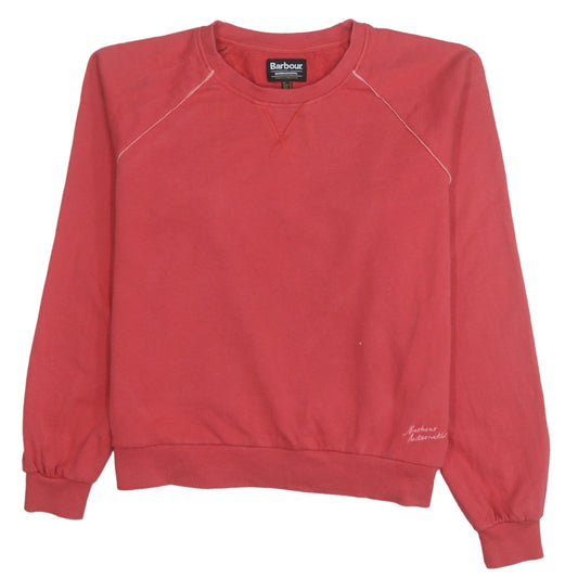 Barbour International Women’s Red Cotton Sweatshirt Size 14 Crew Neck