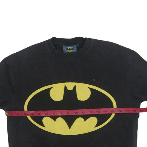 Cedar Wood State Men’s Black Batman Logo Pullover Sweatshirt XS