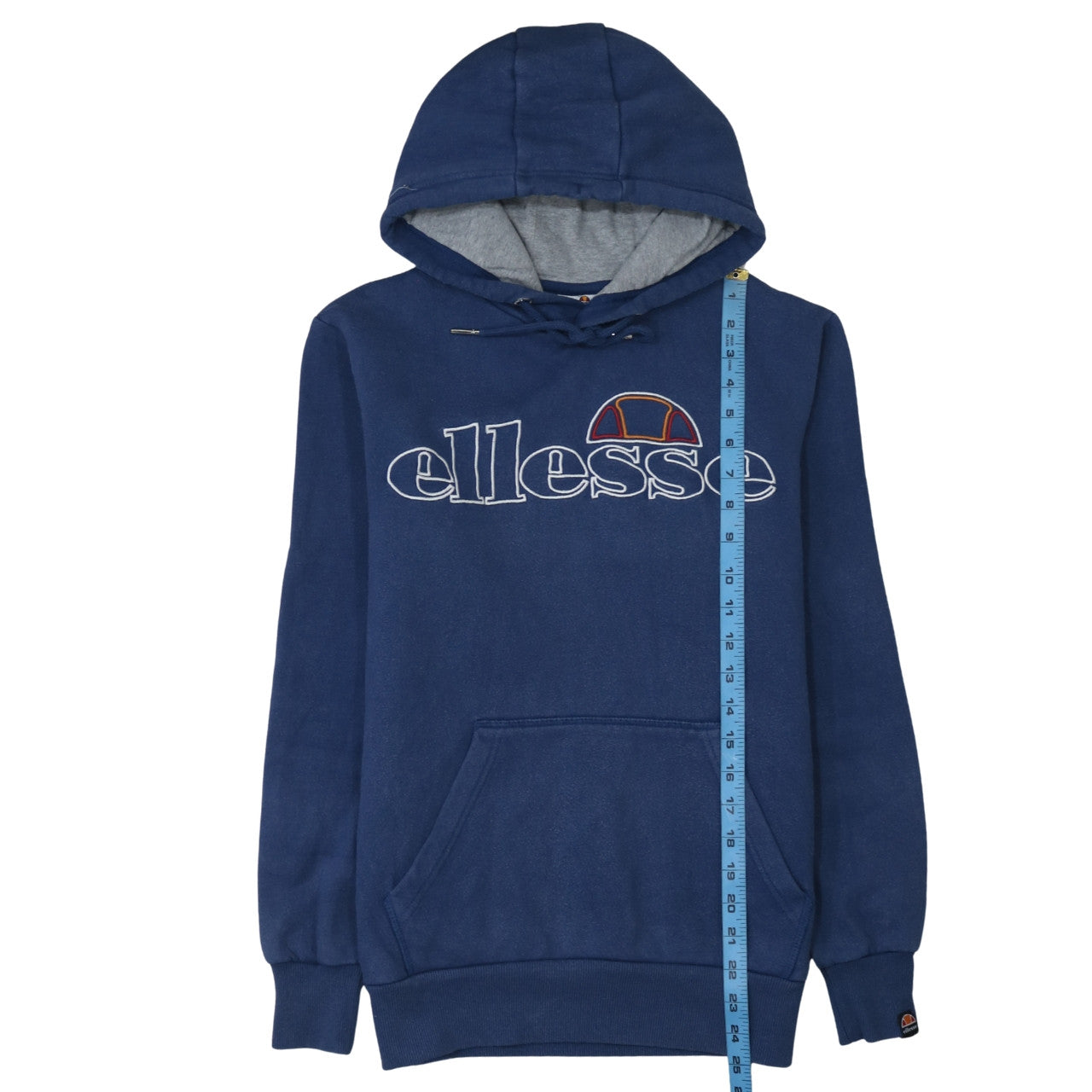 Ellesse Men's Blue Pullover Hoodie Small Regular Fit Logo Fleece