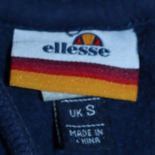 Ellesse Men's Blue Pullover Hoodie Small Regular Fit Logo Fleece