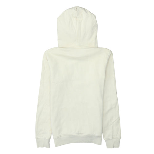 The North Face Girls Ivory Pullover Hoodie L Graphic Logo Cotton