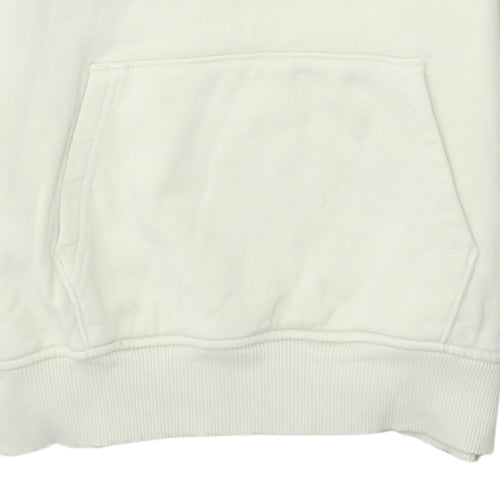 The North Face Girls Ivory Pullover Hoodie L Graphic Logo Cotton