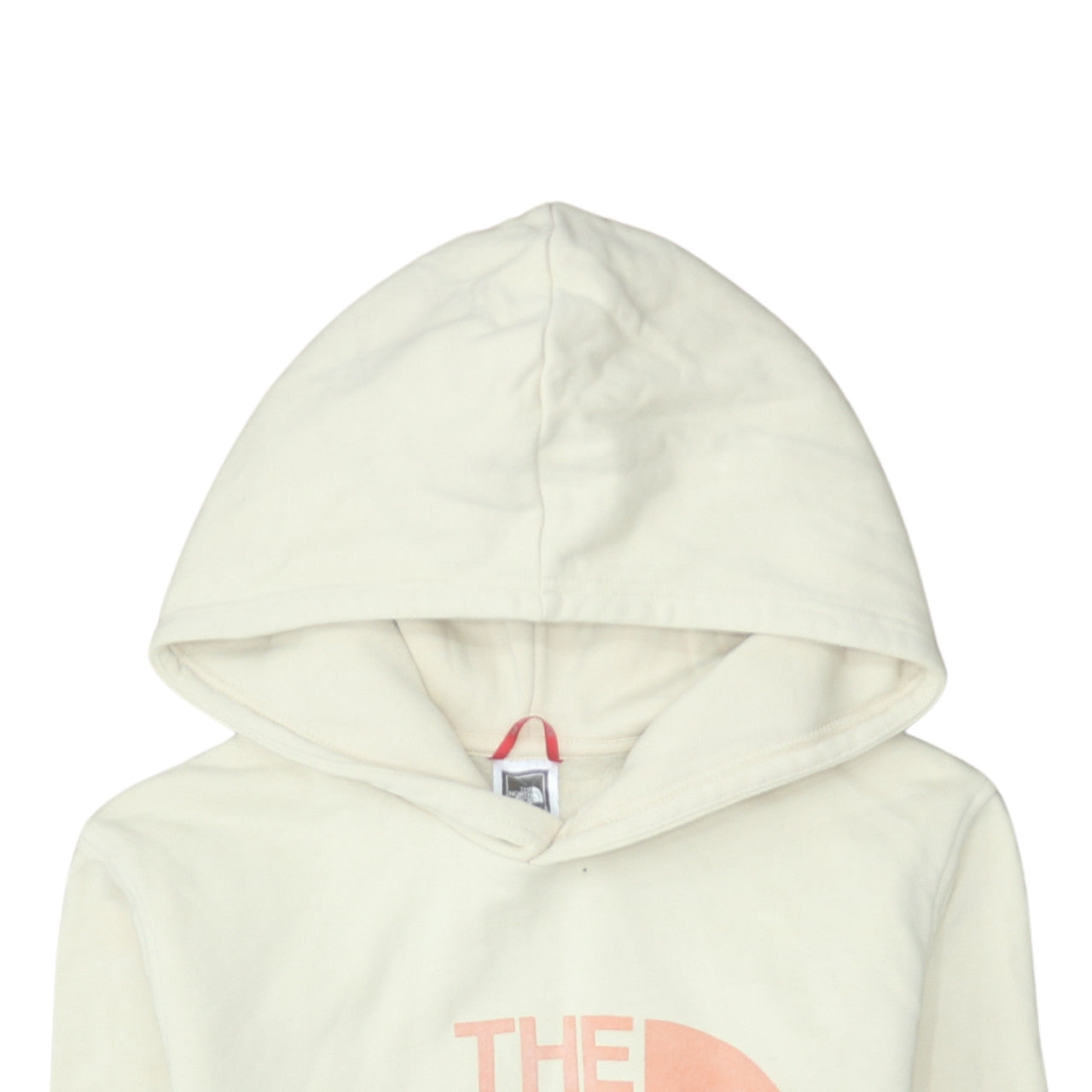 The North Face Girls Ivory Pullover Hoodie L Graphic Logo Cotton