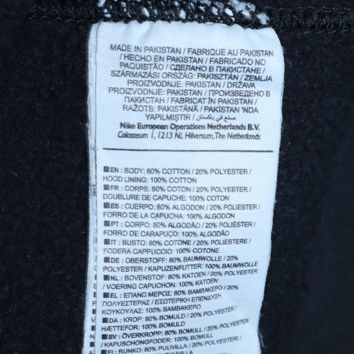 Nike Men's Black Pullover Hoodie L Regular Fit Fleece Sportswear