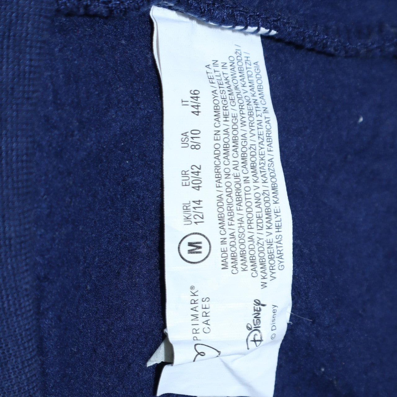 Disney Womens Blue Stitch Hoodie Size 12/14 Pullover Hooded Sweatshirt