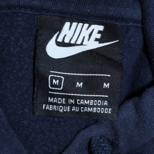 Nike Men's Blue Pullover Hoodie Medium Fleece Sweatshirt