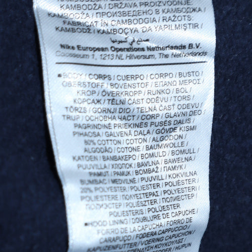 Nike Men's Blue Pullover Hoodie Medium Fleece Sweatshirt