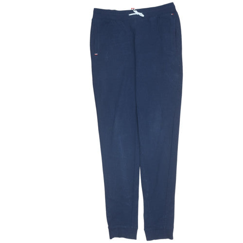 Tommy Hilfiger Boys Blue Jogger Trousers Size 176 Elastic Waist Logo