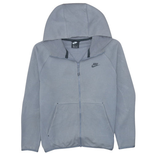 Nike Men's Grey Full Zip Hoodie Size L Lightweight Fleece
