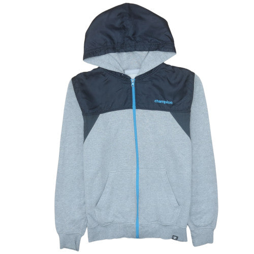 Champion Teens Grey Full Zip Hoodie S Sports Fleece Jacket