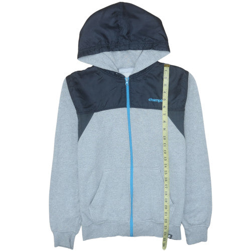 Champion Teens Grey Full Zip Hoodie S Sports Fleece Jacket