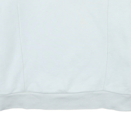 Adidas Women White Gold Logo Crew Neck Sweatshirt Size 10