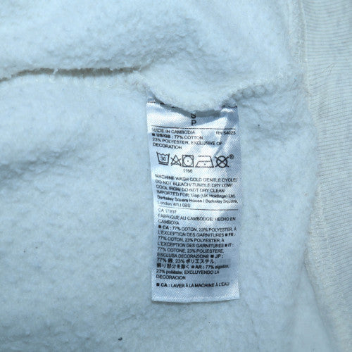 Gap Womens Beige Pullover Hoodie Small Cotton Blend Logo Casual