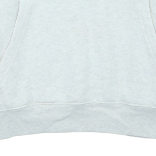 Gap Womens Beige Pullover Hoodie Small Cotton Blend Logo Casual