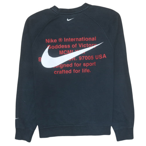 Nike Men's Black M Pullover Sweatshirt Crew Neck Logo Sportswear