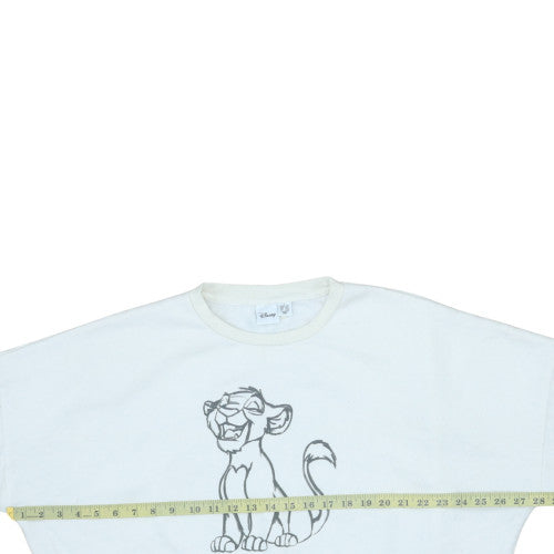 Disney Women White Lion King Pullover Sweatshirt Size L