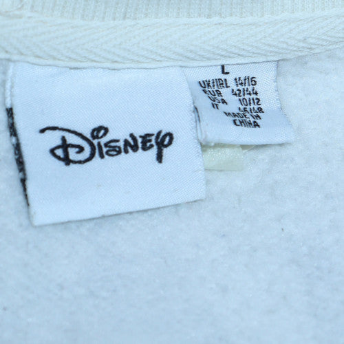 Disney Women White Lion King Pullover Sweatshirt Size L