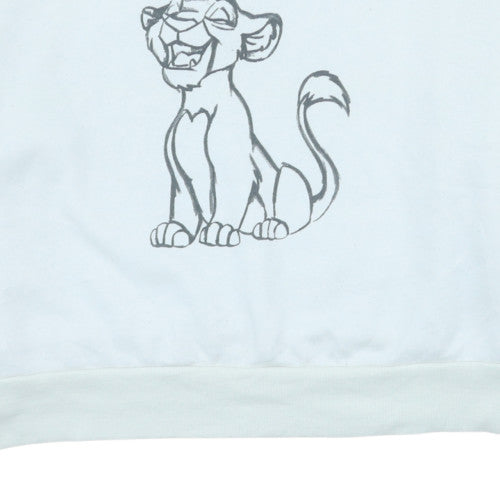 Disney Women White Lion King Pullover Sweatshirt Size L