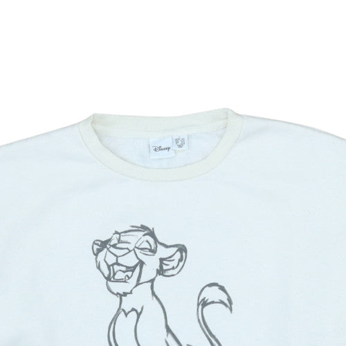 Disney Women White Lion King Pullover Sweatshirt Size L