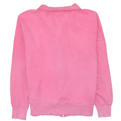 Nike Womens Pink Track Jacket Size 14 Full Zip Cotton Blend