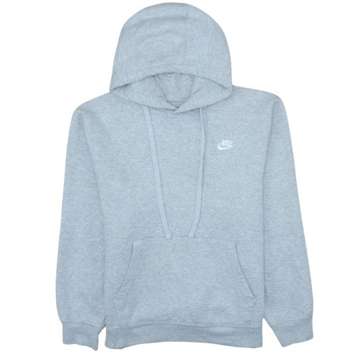 Nike Men's Grey Pullover Hoodie L Regular Fit Fleece Sweatshirt