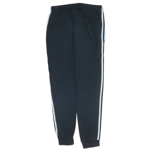 Adidas Womens Black Jogger Trousers Size 12 Logo Stripe