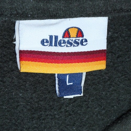 Ellesse Mens Green Pullover Hoodie L Fleece Logo Sportswear