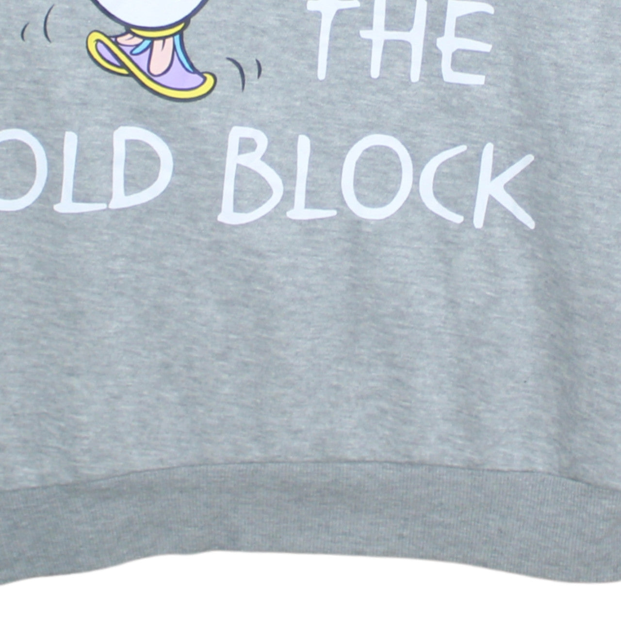 Disney Women’s Grey Chip Sweatshirt Size 10/12 Pullover Jumper